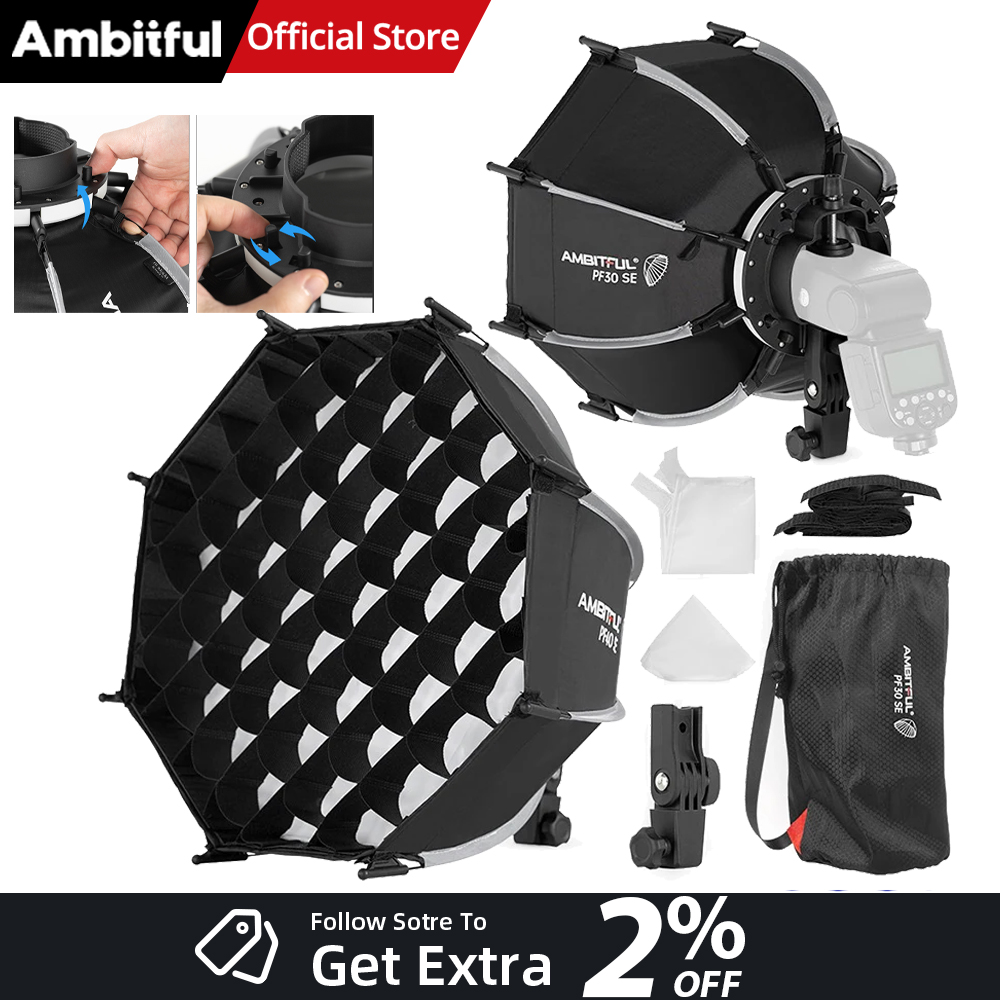 Photography Lighting Diffuser - AMBITFUL PF30/PF40 30cm/40cm Mini Speedlite Portátil