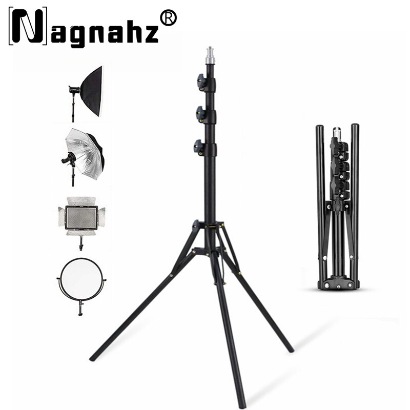 Photography Lighting With Flash - NAGNAHZ 78 ''iluminação fotográfica tripé liga