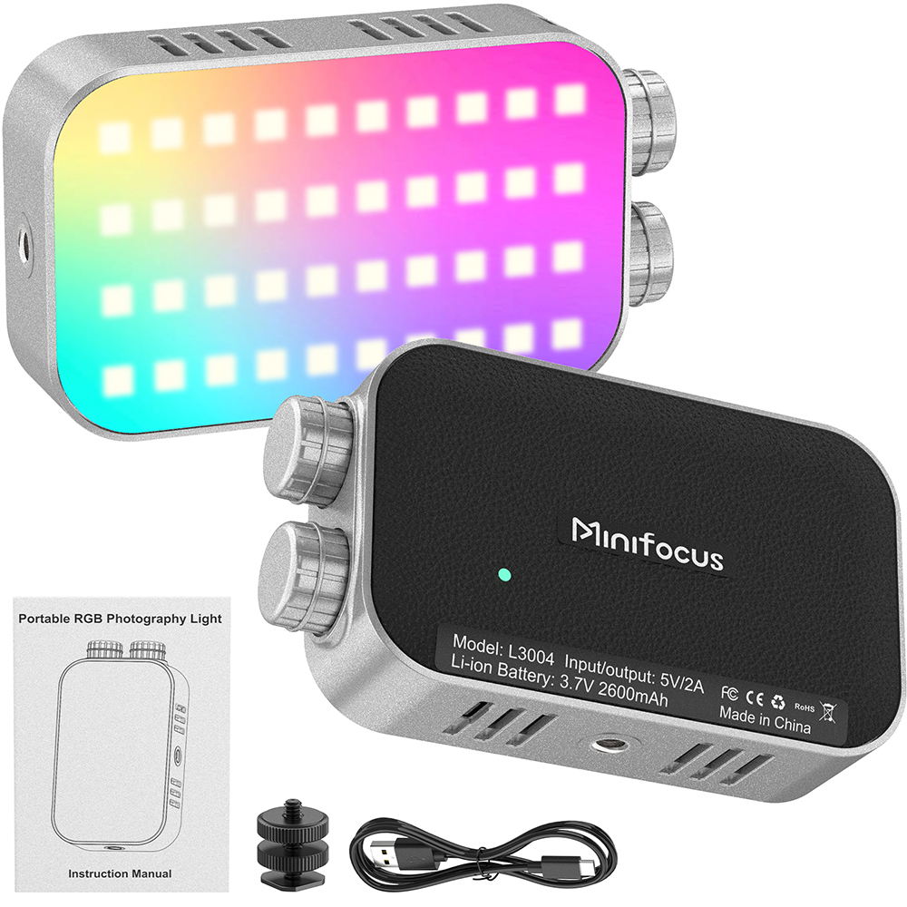 Video Light Panel Led - Luz de Preenchimento RGB Portátil Pocket