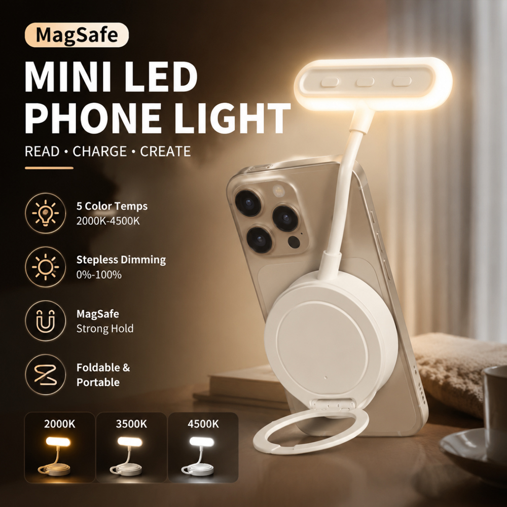 Stand Lighting Photography - Luz de Preenchimento Magnética com Braço