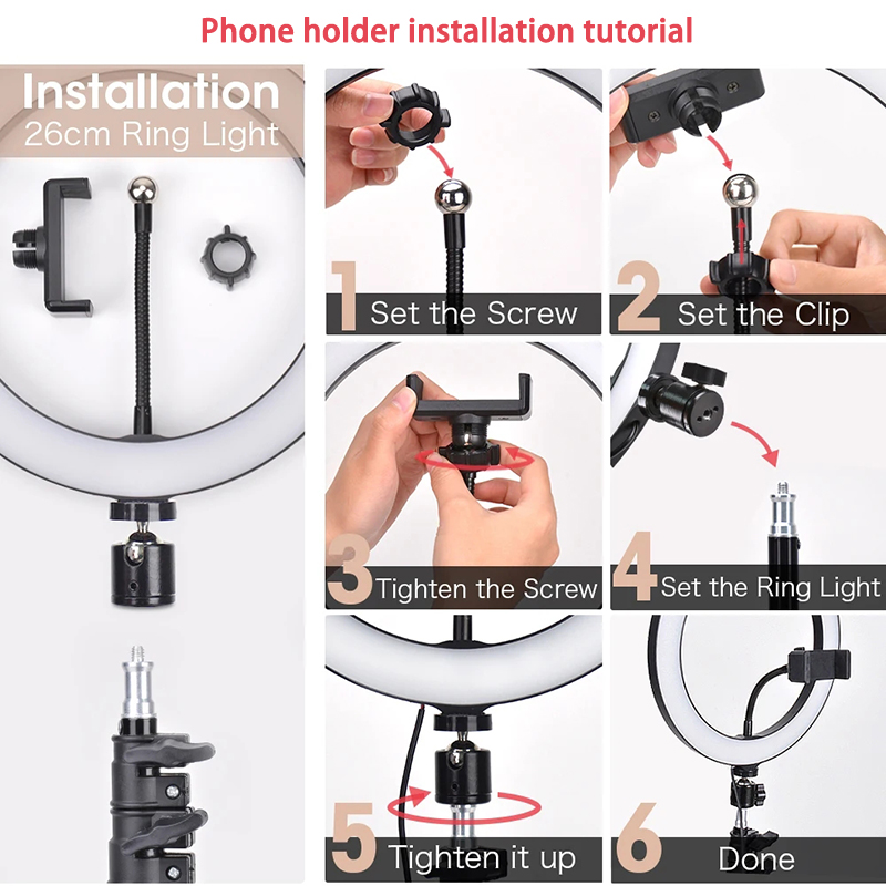 Luz de Anel LED para Selfie 16 - Photography Lighting For Products avaliação e preço