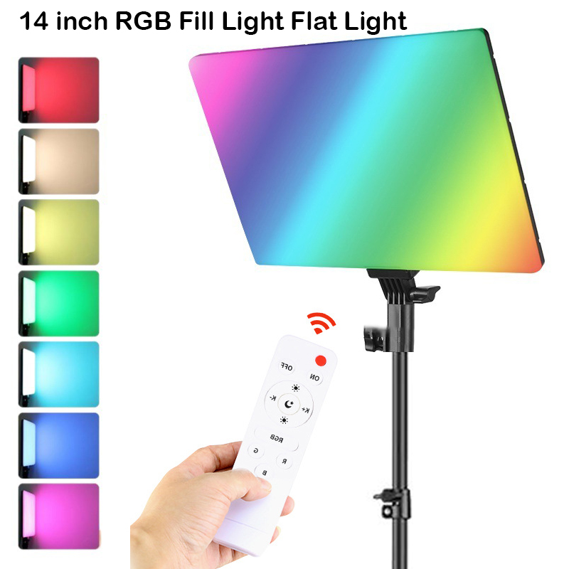 Luz de vídeo led rgb 14 '', co - Video Light Panel Led avaliação e preço