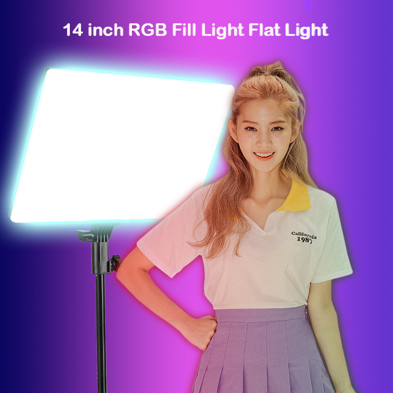 Luz de vídeo led rgb 14 '', co - Video Light Panel Led avaliação e preço
