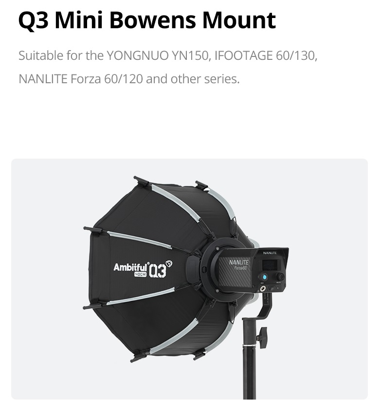 Novo Softbox AMBITFUL Q3 de Li - Photography Lighting Diffuser avaliação e preço