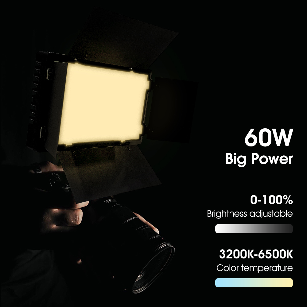 Luz de Vídeo Portátil DS60BI,  - Video Light Panel Led avaliação e preço
