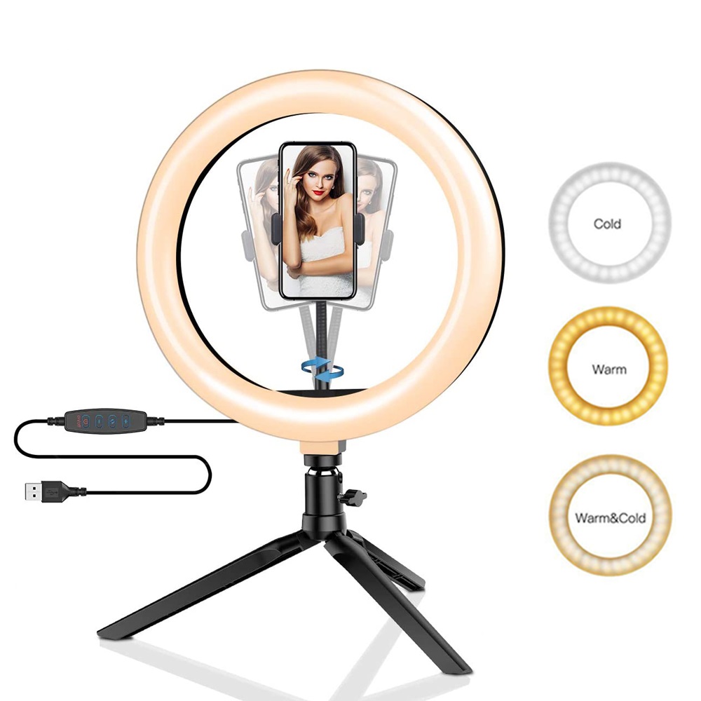 26cm 10 polegada led anel self - Stand Lighting Photography avaliação e preço