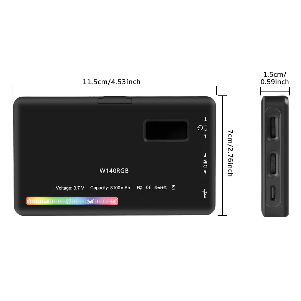 Luz de vídeo LED RGB SH W140 0 - Video Light Panel Led avaliação e preço