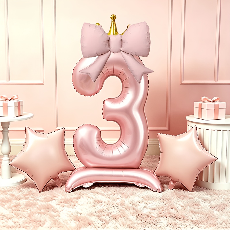 Balões 3D Rosa Luxo Leve 0-9,  - Photography Lighting For Products avaliação e preço