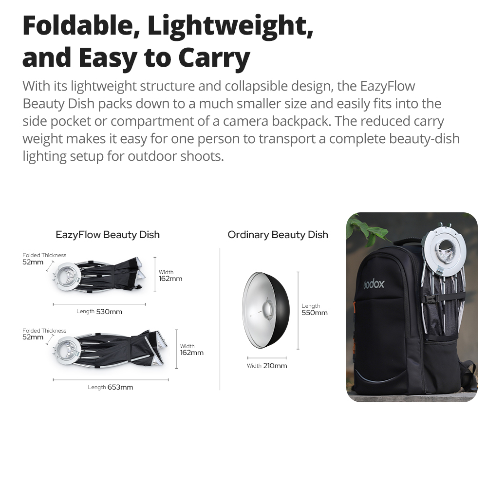 Novo Godox EazyFlow Beauty Dis - Photography Lighting With Flash avaliação e preço